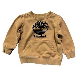 Toddler Timberland Beige Crewneck Sweatshirt With Logo Size 3T